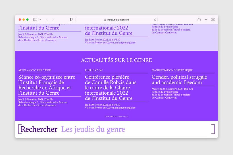 Institut du genre 5