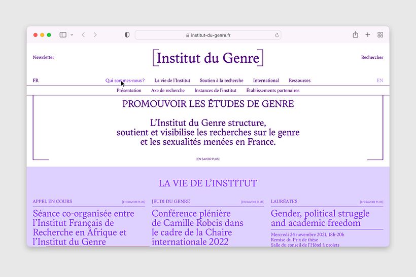 Institut du genre 6