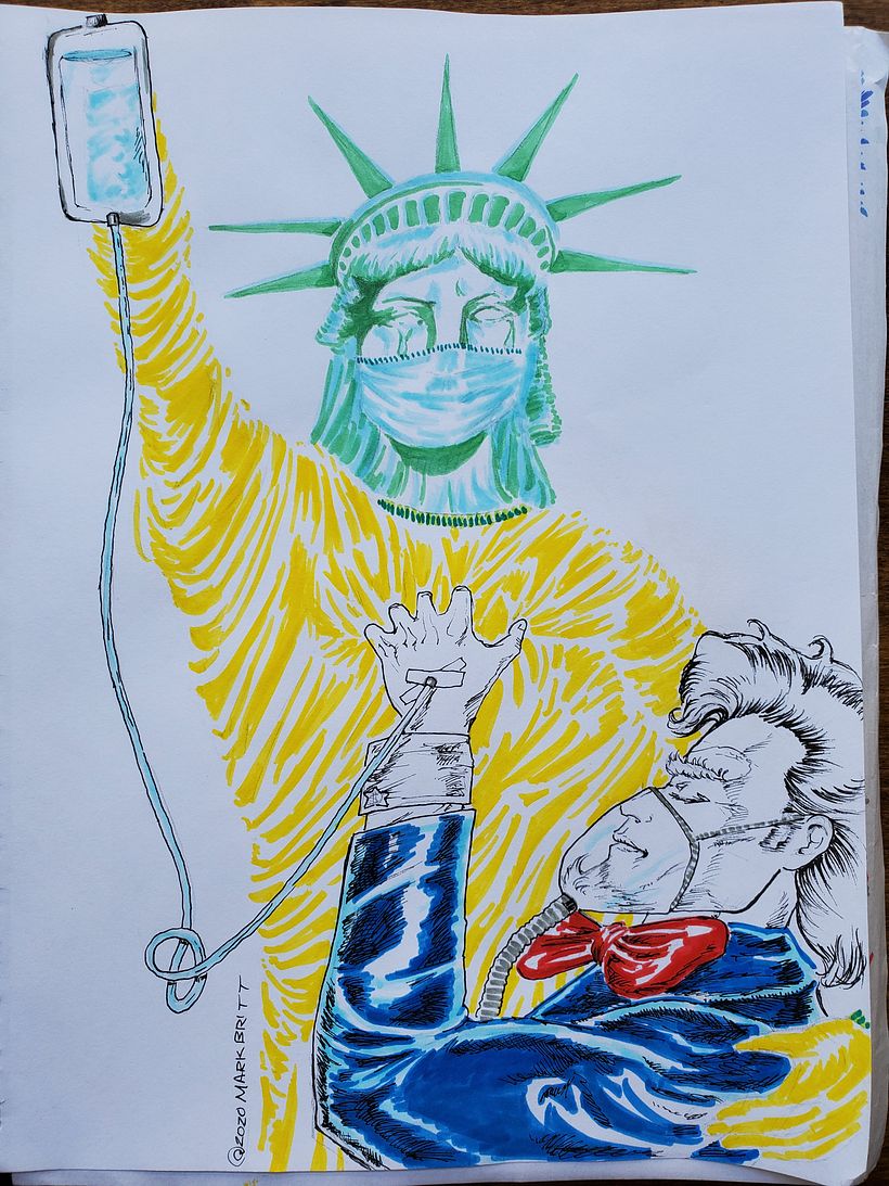 COVID-19: Lady Liberty Nursing Uncle Sam