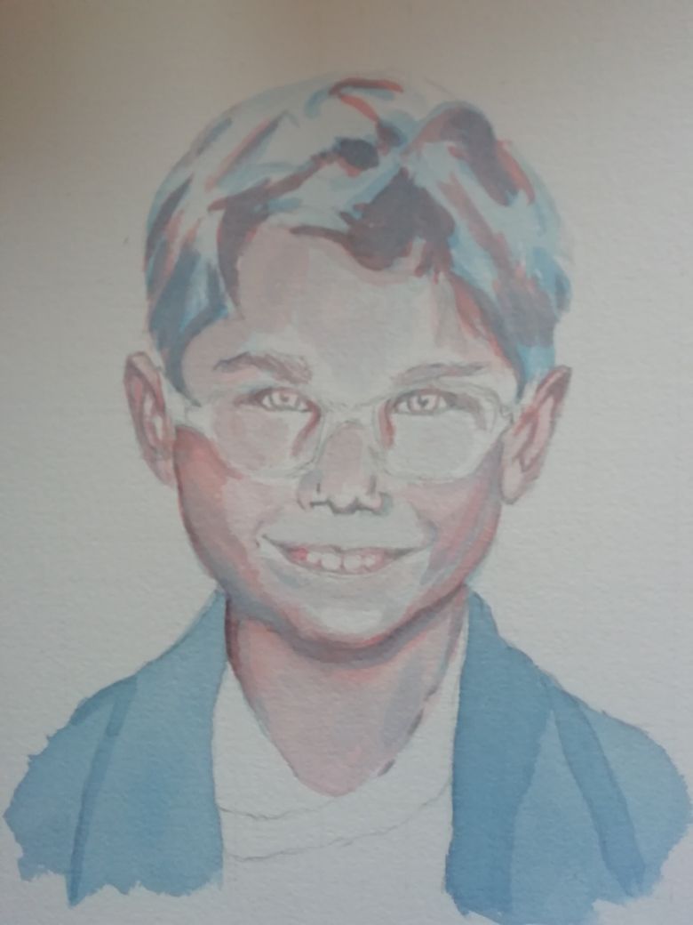 Mi proyecto del curso: Retrato artístico en acuarela Retratos de mis sobrinos 6