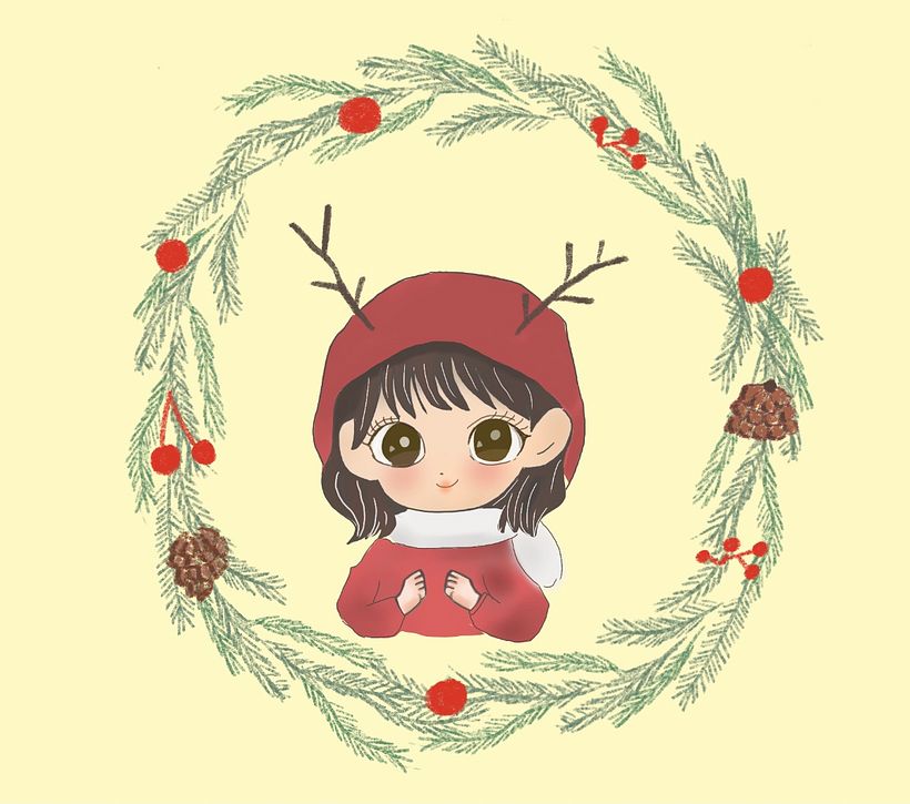 Hi! I’m Kwang from Thailand. Kwang means the “deer” in English. This is the illustration that I draw for New Year Card 2021.