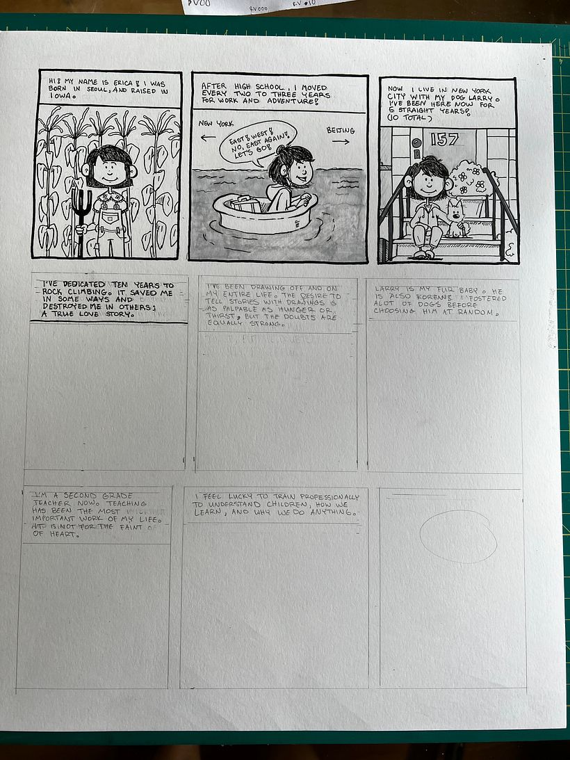 INK! Didn't have any of the stuff he said to use, just used Sharpie and random brush pens, still adhering to width rules.