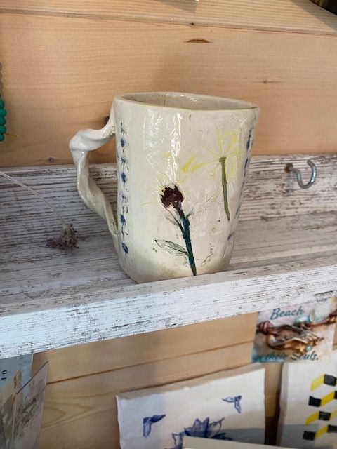 my mug. It did not capture the flowers so well.  I guess I should wait until the spring wild flowers are in bloom.