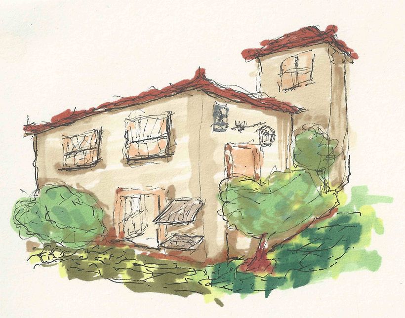 Óbidos, Portugal - Traditionelle Illustration