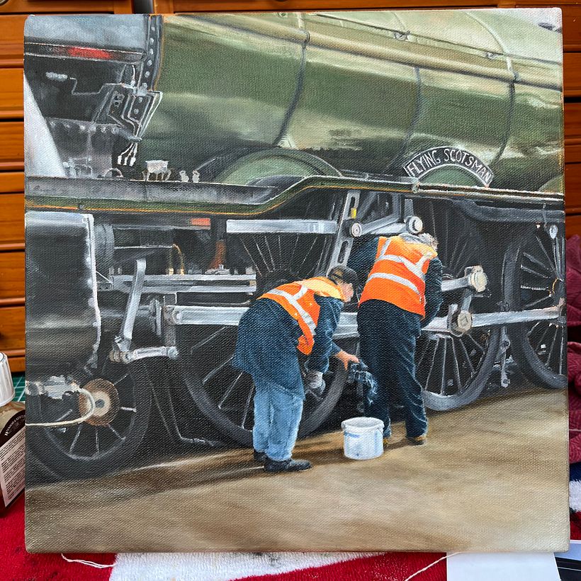 Flying Scotsman: My project for course: Introduction to Photorealism for Oil Painting 4