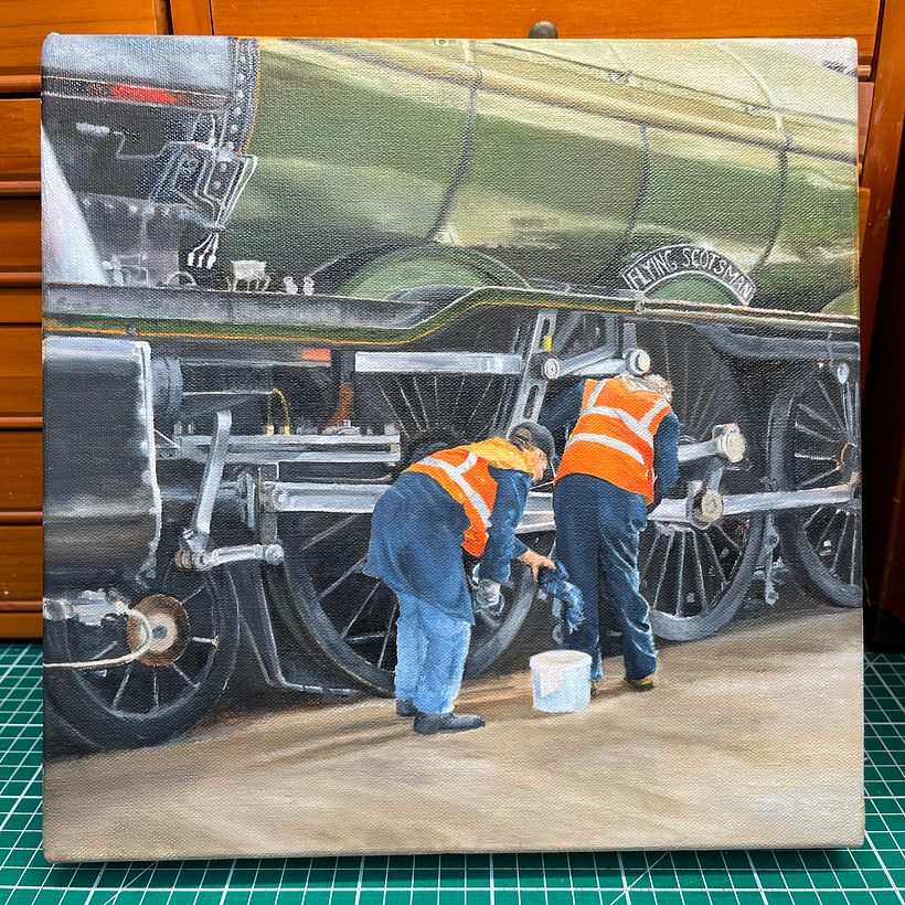 Flying Scotsman: My project for course: Introduction to Photorealism for Oil Painting 4