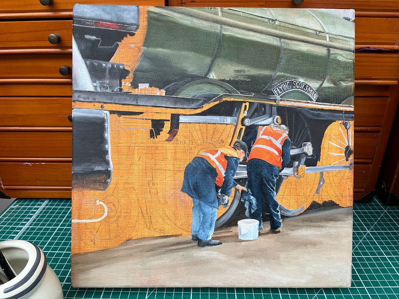 Flying Scotsman: My project for course: Introduction to Photorealism for Oil Painting 5