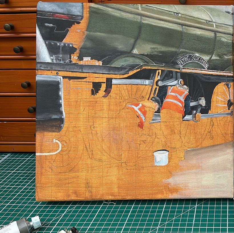 Flying Scotsman: My project for course: Introduction to Photorealism for Oil Painting 6