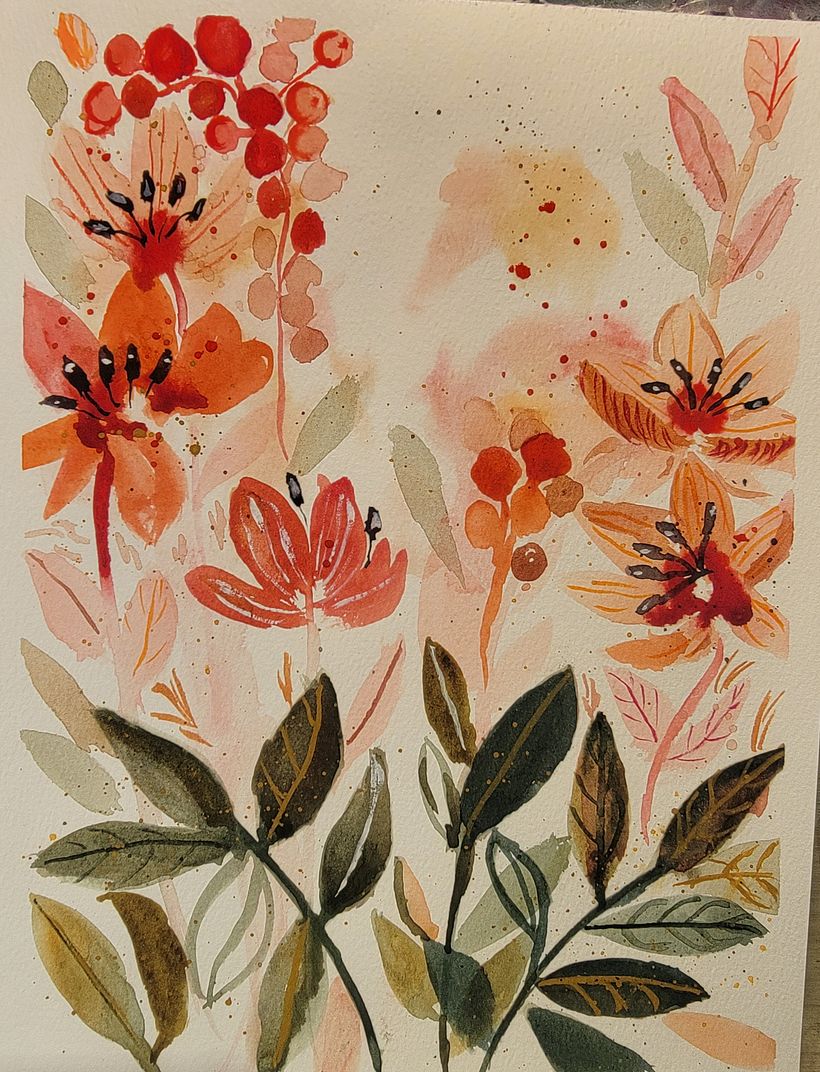 My project for course: Artistic Floral Watercolor: Connect with Nature 2