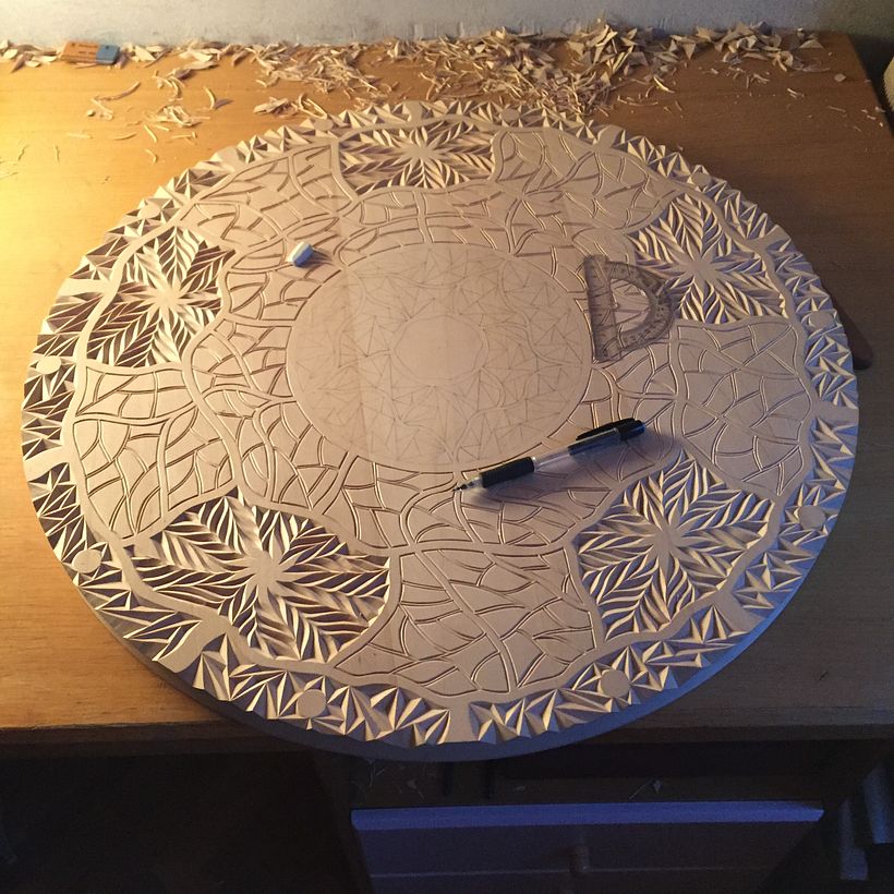 Lumières de sculpture du soir.
