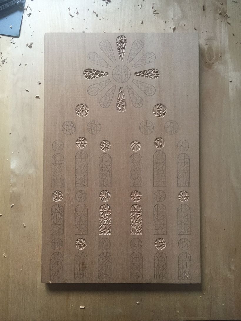 Few chips already removed.