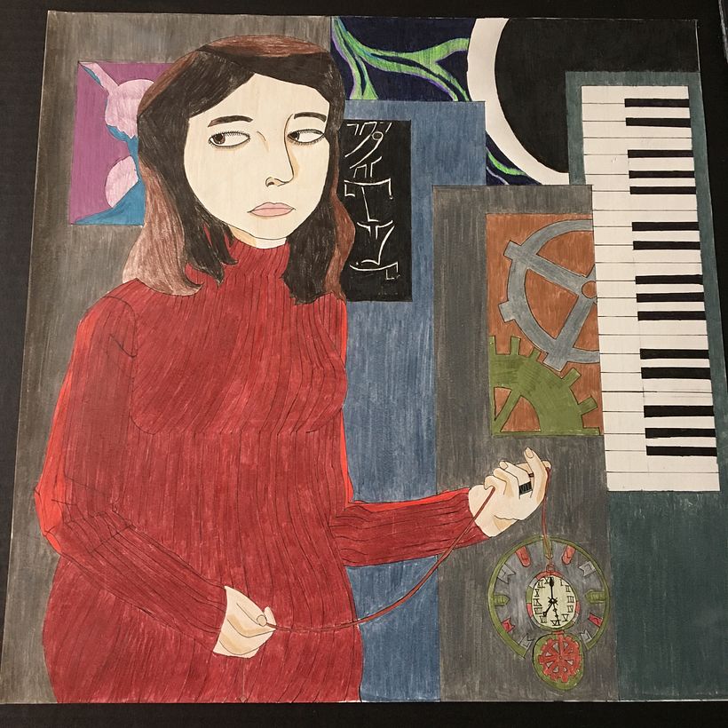 Self Portrait Using Pencil Crayons