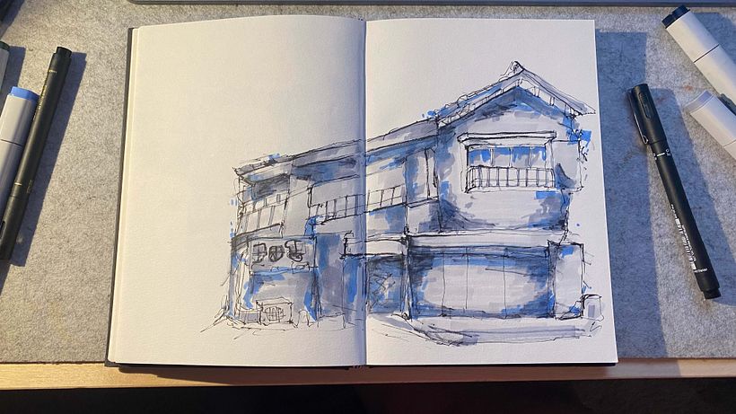 Sketch 1. Grey + Blue + Black 2