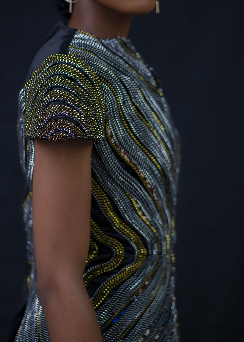 Ankara Rouleaux Pencil Dress - Diseño