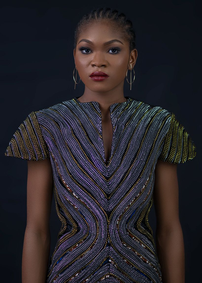 Ankara Rouleaux Pencil Dress - Diseño
