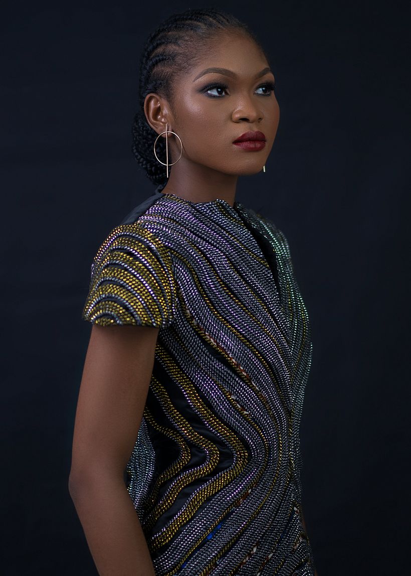 Ankara Rouleaux Pencil Dress - Diseño