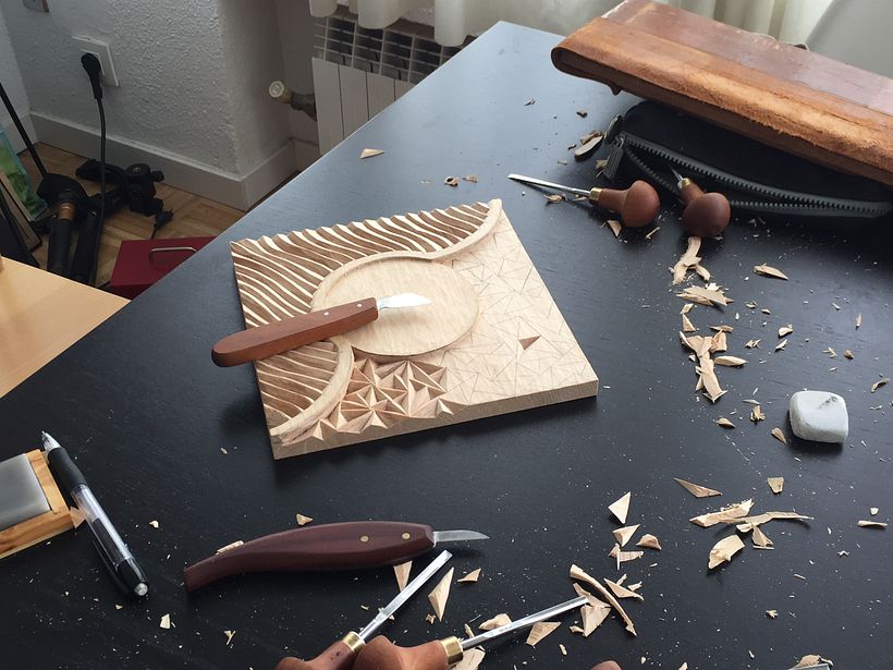 Carving at home, halfway done.