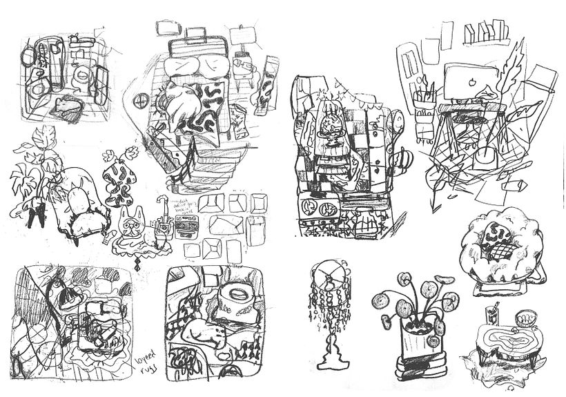 Room & furniture sketches