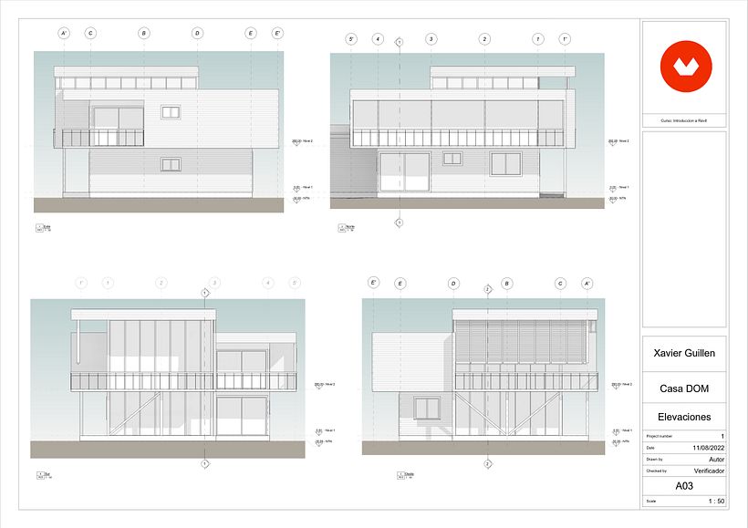 Mi proyecto del curso: Diseño y modelado arquitectónico 3D con Revit 3