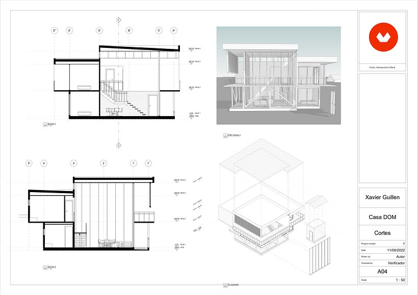 Mi proyecto del curso: Diseño y modelado arquitectónico 3D con Revit 4