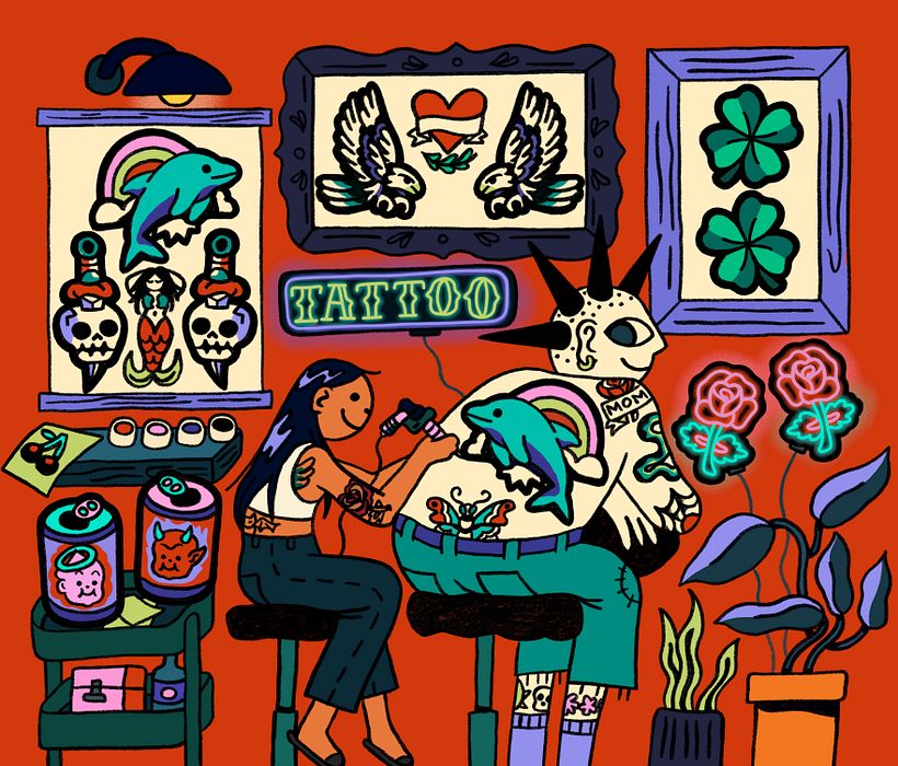 Interior - Final earrings and scene