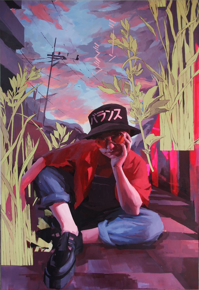 Acrylic on canvas, 110 x 205 cm, 2021