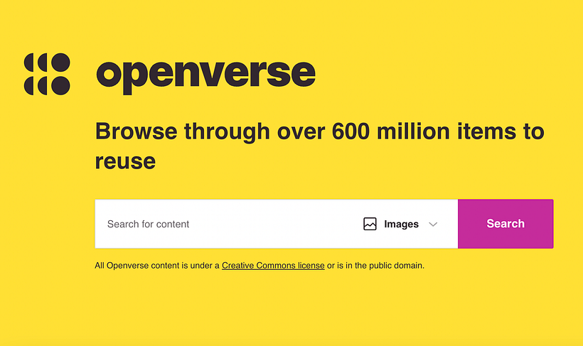 Openverse, formerly CC Search.