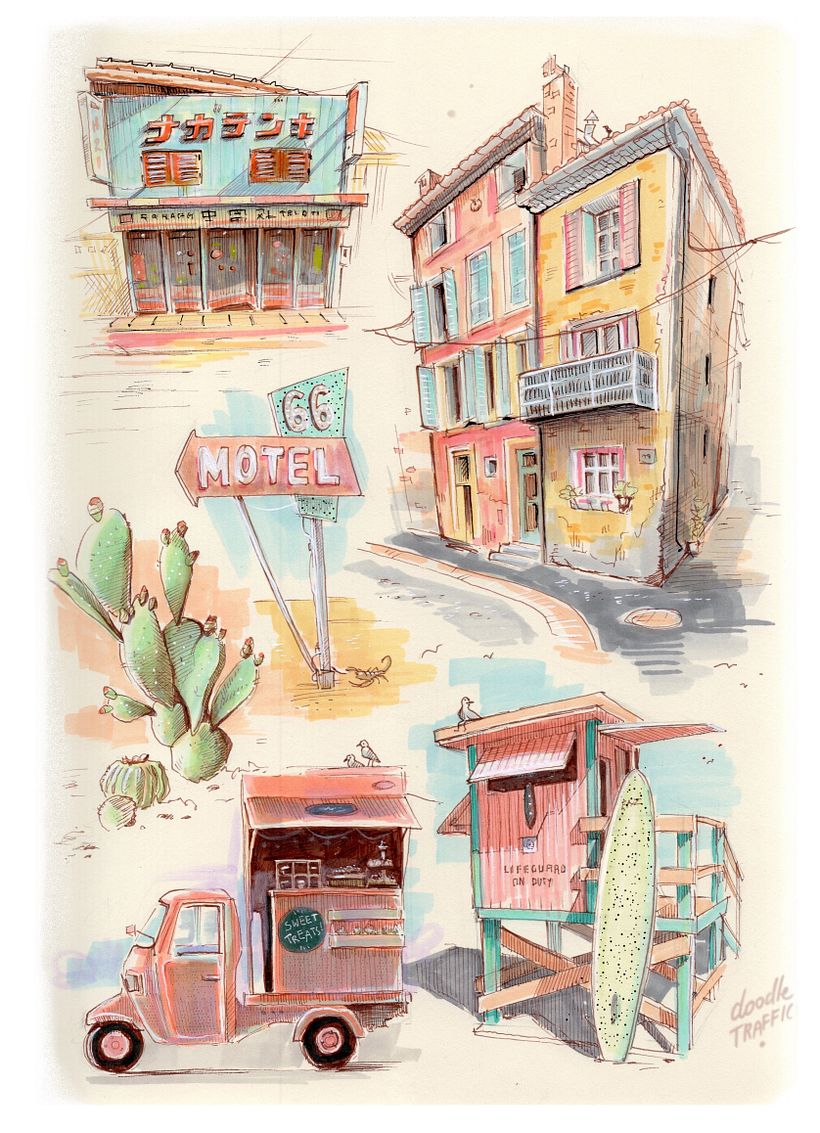 Scanned page from my Sketchbook (Talens Art Creation is my favorite)