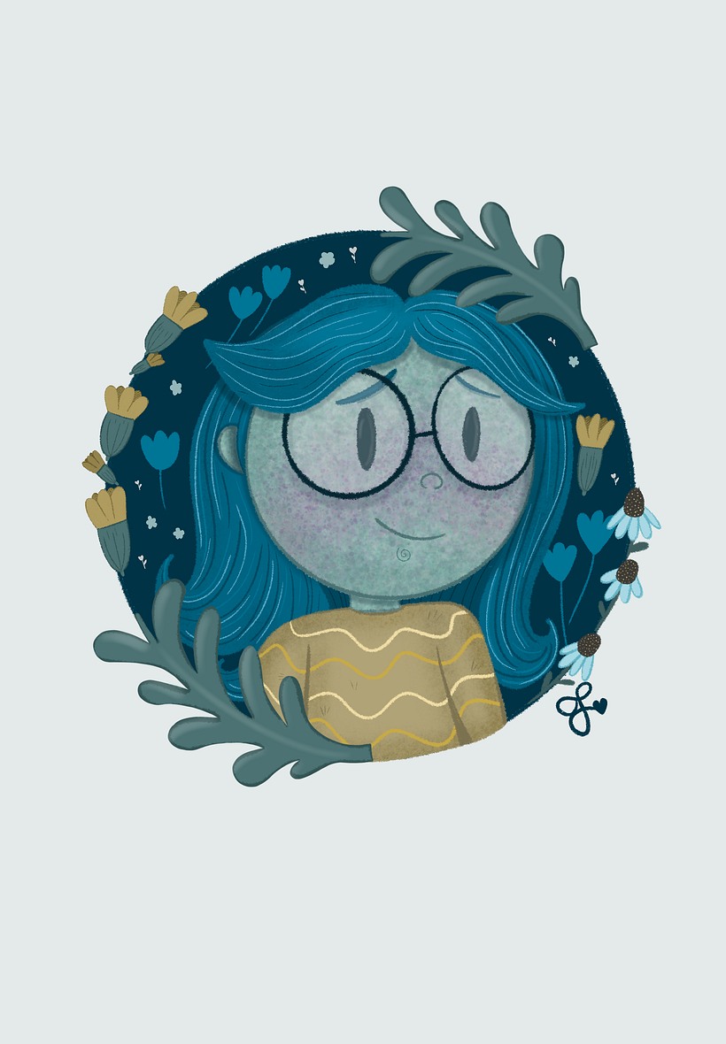 My project for course: Illustrated portraits with botanical elements 2