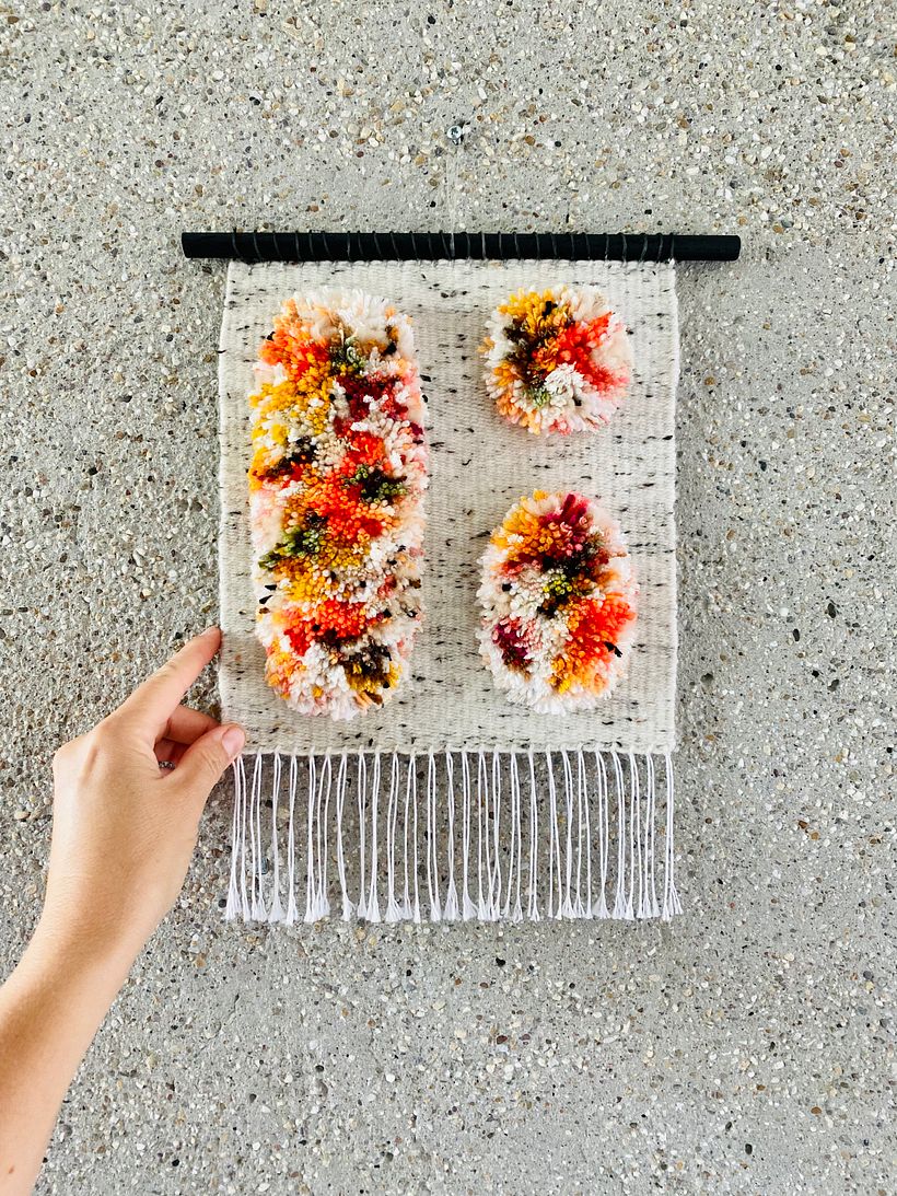 My project for course: 3D Weaving and Yarn Trimming for Wall Hangings 3