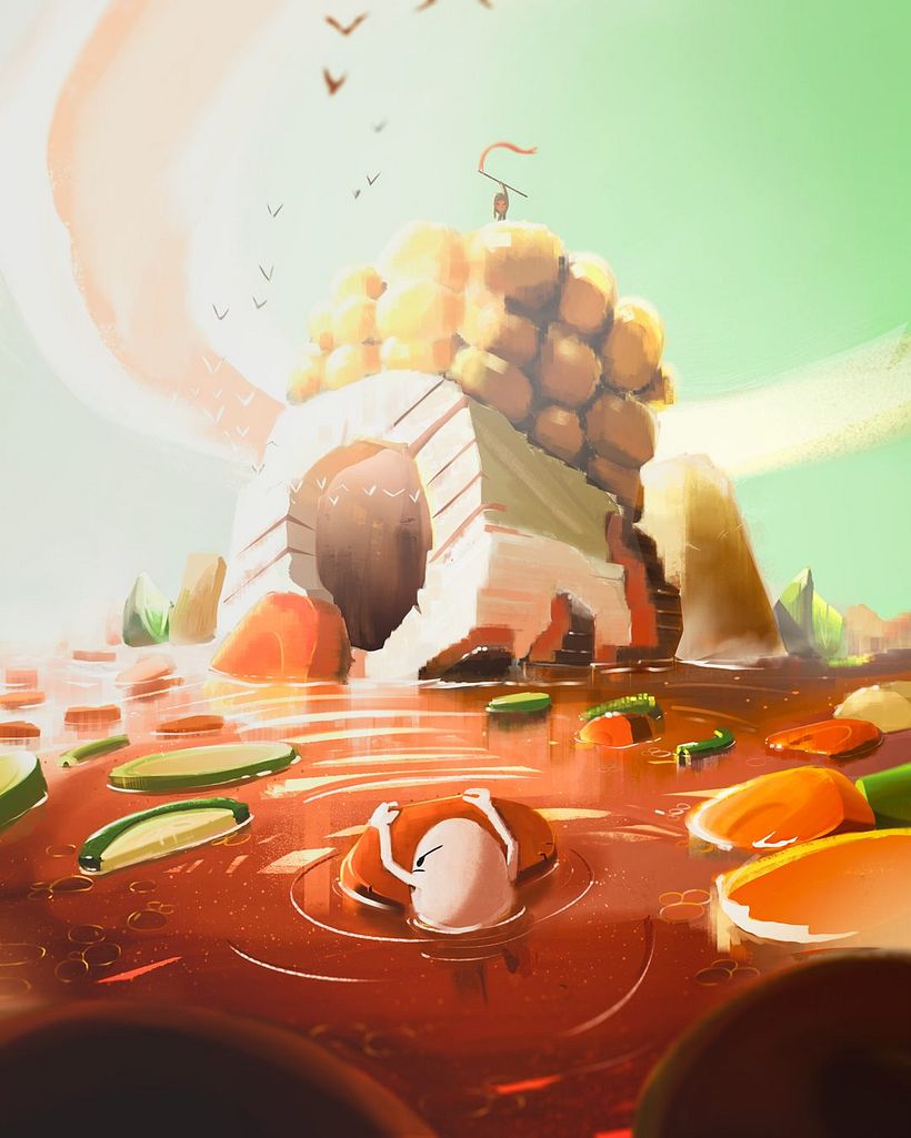 Epic food - Traditionele illustratie