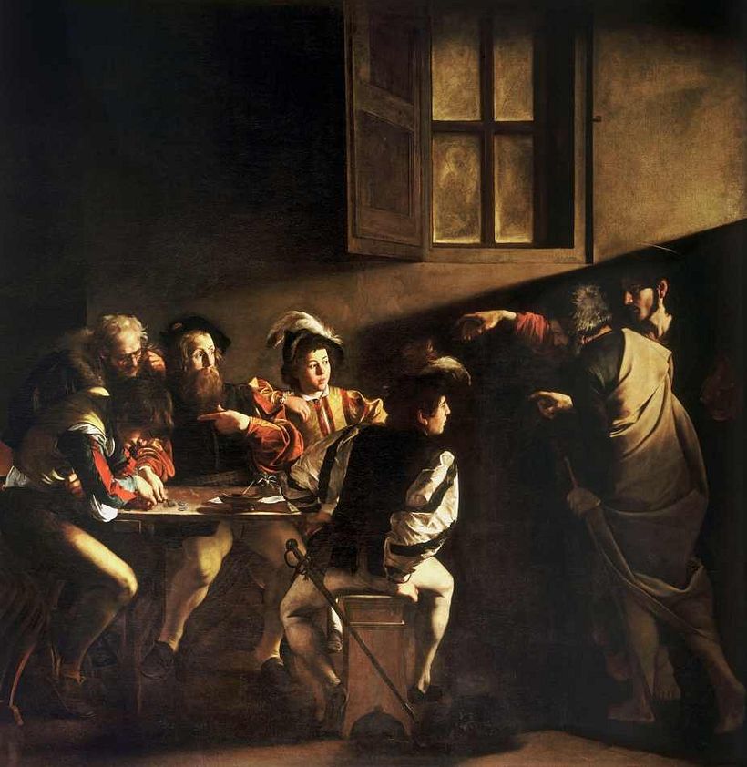 Caravaggio's "The Calling of St. Matthew."
