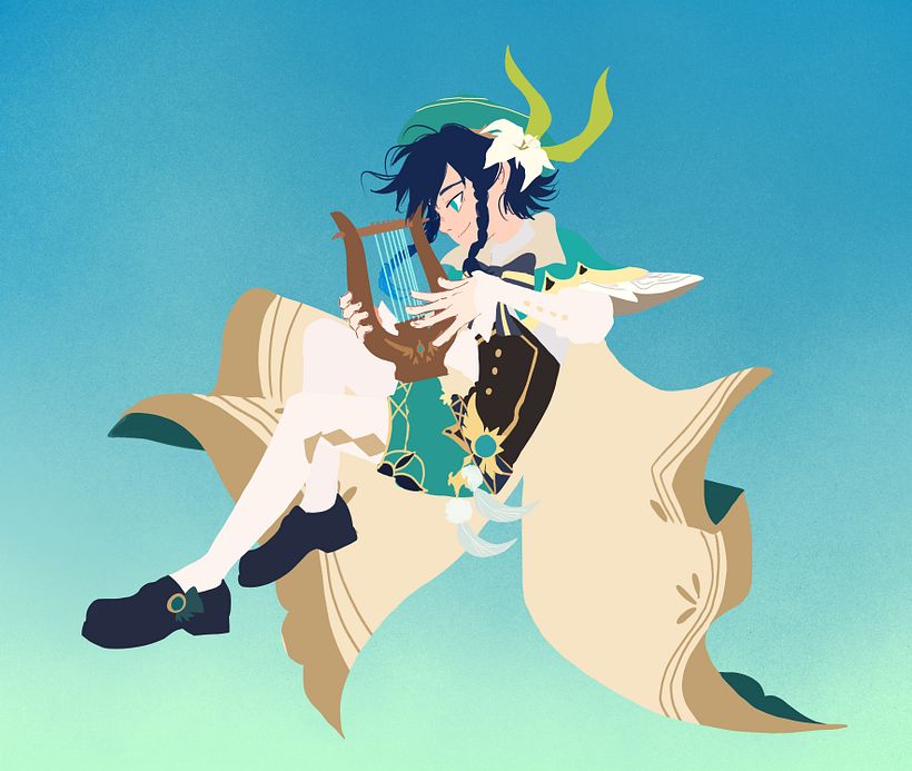 Venti ( Genshin Impact Fanart) 3