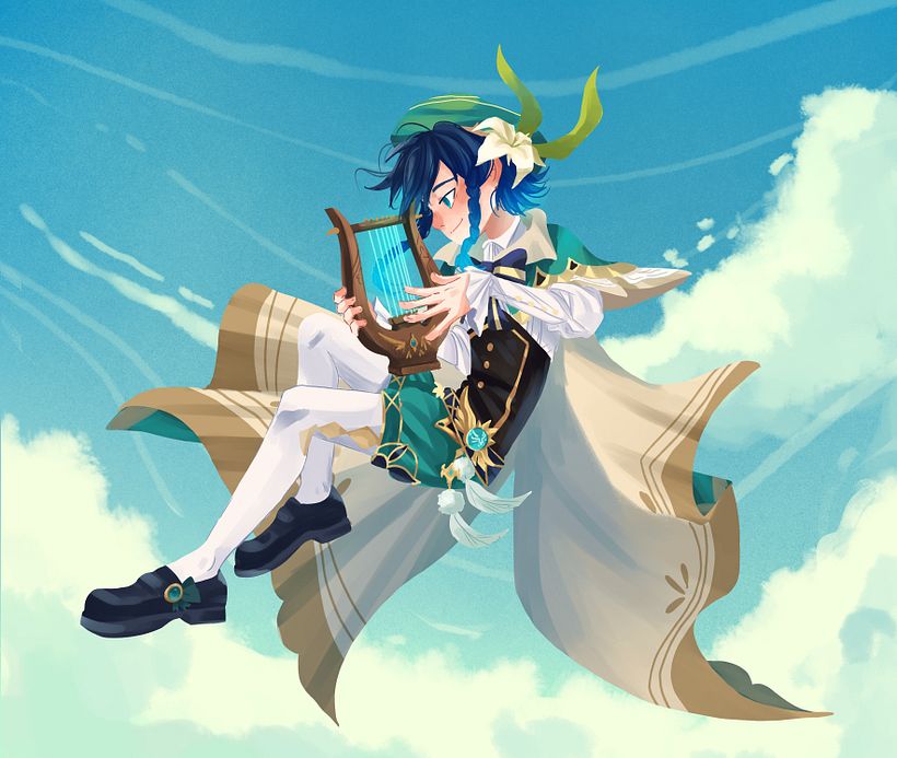 Venti ( Genshin Impact Fanart) 4
