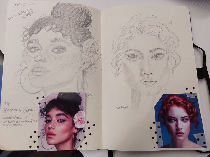 My project for course: Portrait Sketchbooking: Explore the Human Face 4