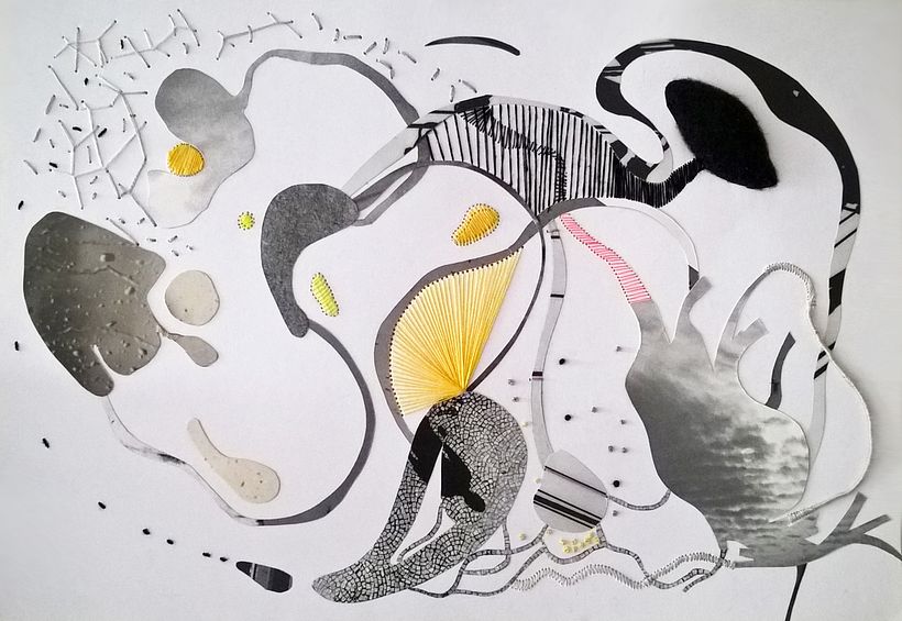 Collage libre y bordado 9