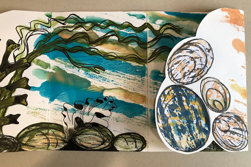 My project for course: Experimental Illustration with India Ink and Acrylics 9
