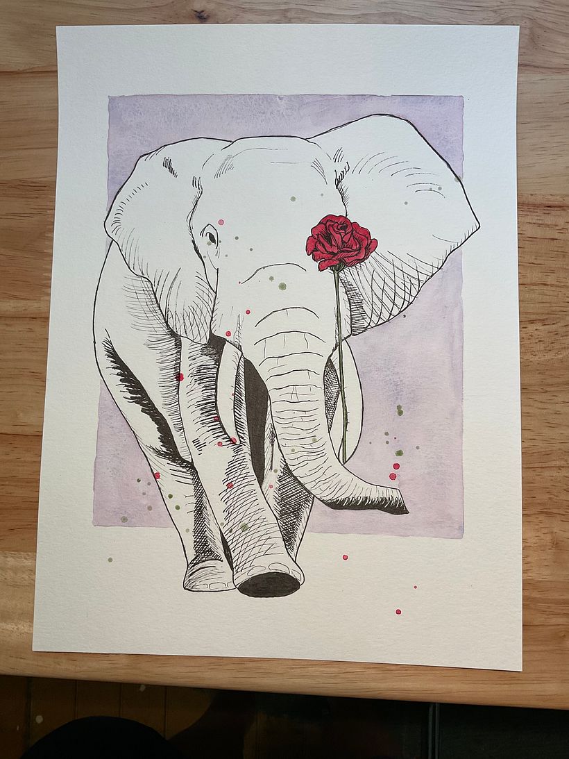 My project for course: Manual Illustration Techniques: Hatching and Dripping 3