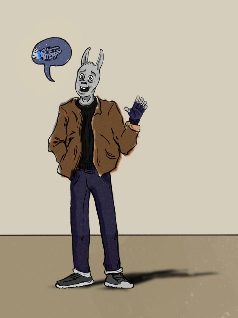 Self Portrait as a Cartoon Rabbit 