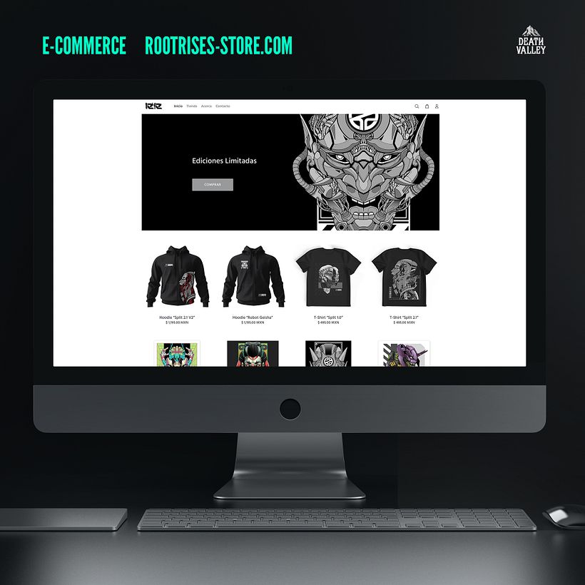 Online store development for designer and illustrator Edgar Eden Vargas in the year 2022.