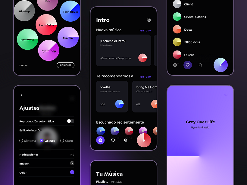 INTRO : Concepto de interfaz para el curso en Domestika UI Kits con Sketch 2