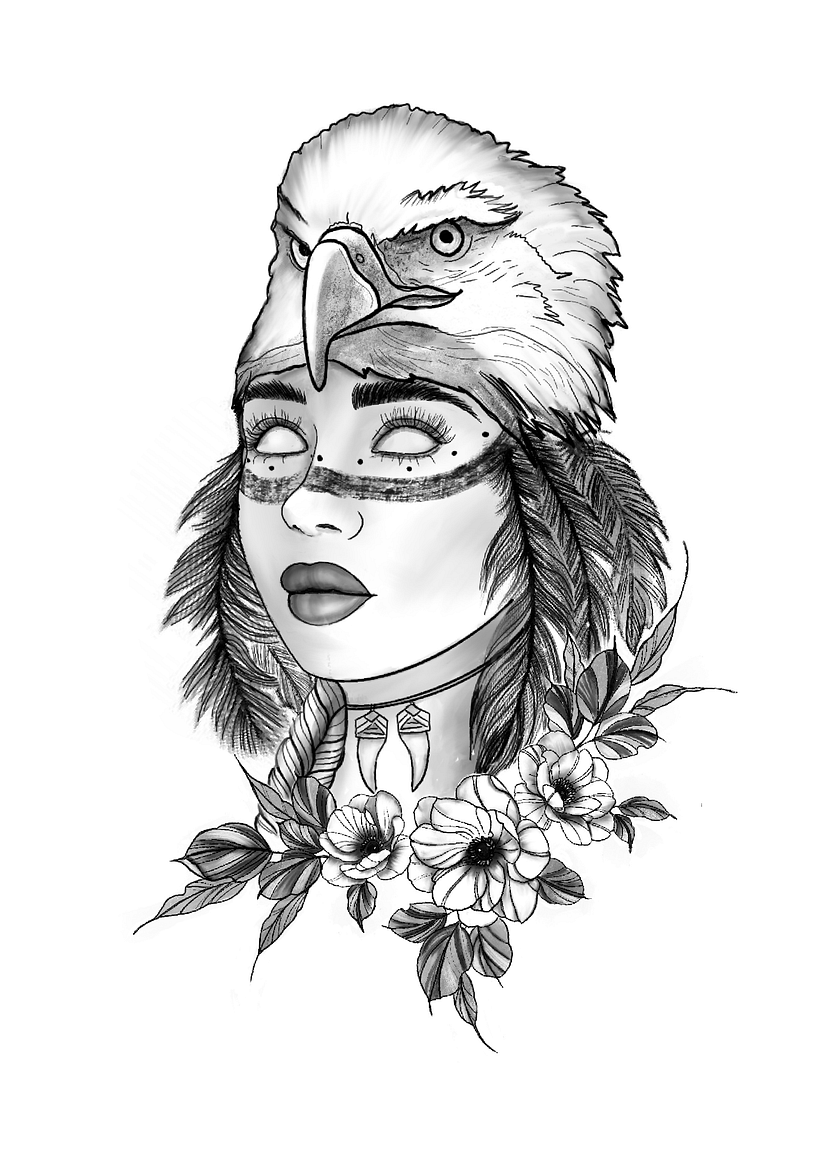 Meu projeto do curso: Desenho e ilustração digital de tatuagens com o Procreate 3