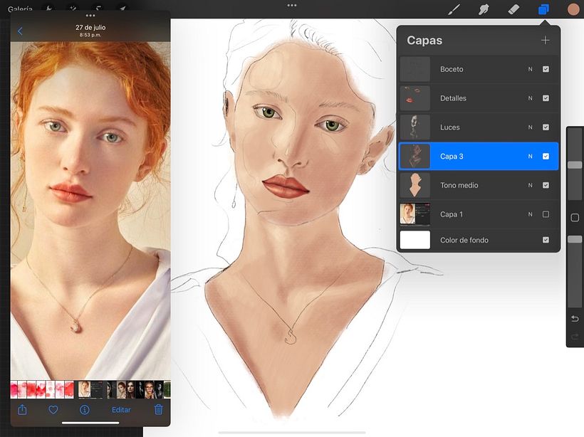 Mi proyecto del curso: Retrato ilustrado con Procreate 2