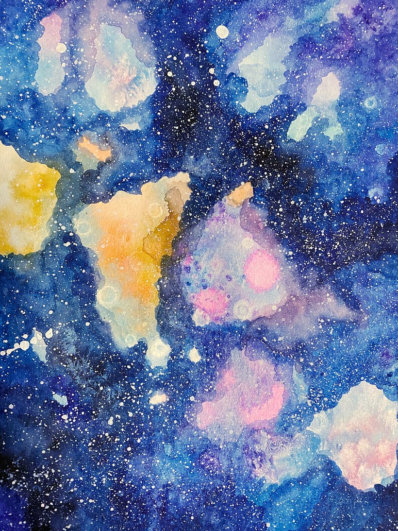 My final water color project. I used the salt and rubbing alcohol techniques. 