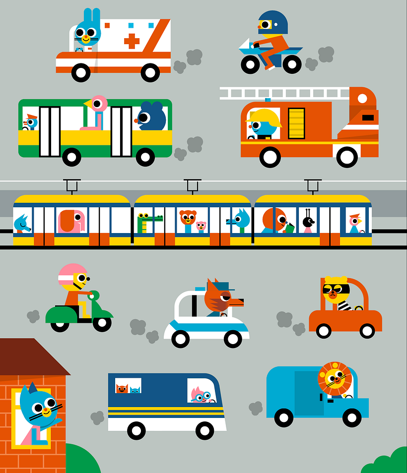 Transport Children's Memory Book 3