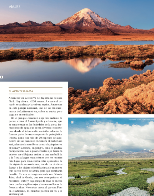 Recorrido por el Altiplano boliviano publicado en la revista Diners Colombia 4