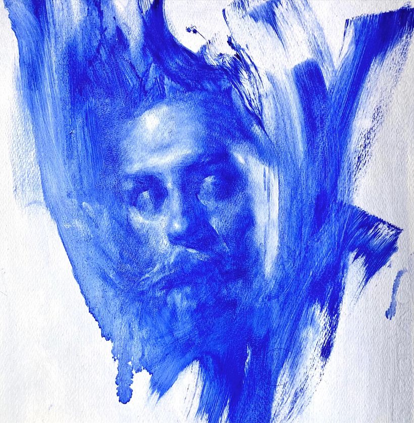 Pinturas en Azul. Obras realizadas en su mayoría con óleo "azul ultramar". - Bildende Künste
