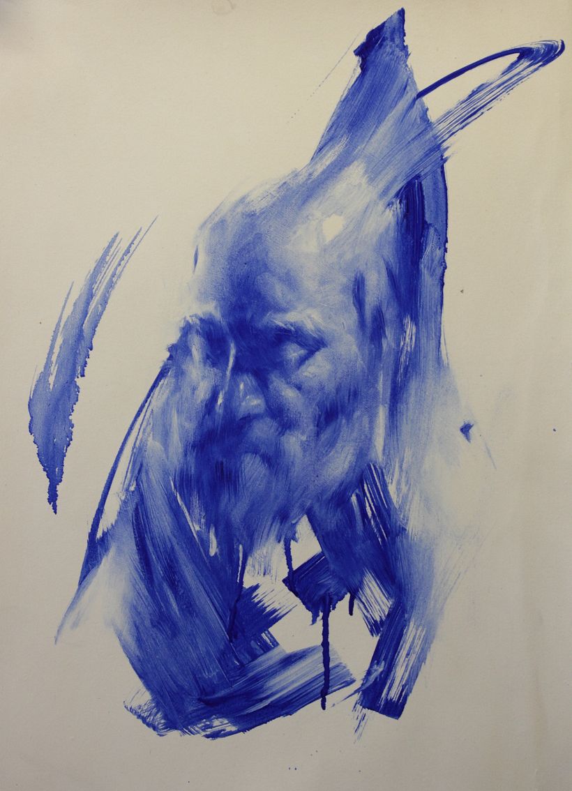 Pinturas en Azul. Obras realizadas en su mayoría con óleo "azul ultramar". - Bildende Künste