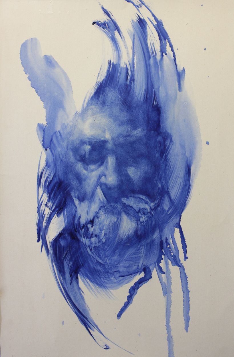 Pinturas en Azul. Obras realizadas en su mayoría con óleo "azul ultramar". - Bildende Künste