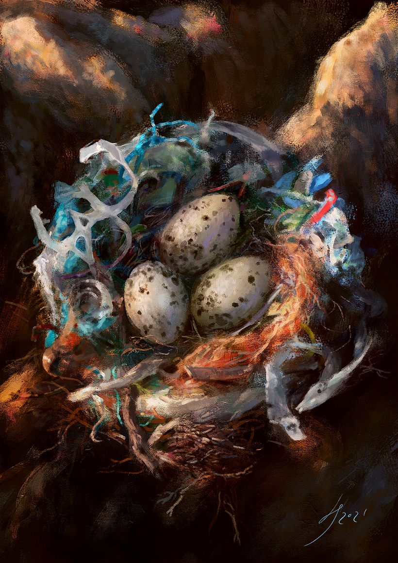 "Futuristic seagull nest"